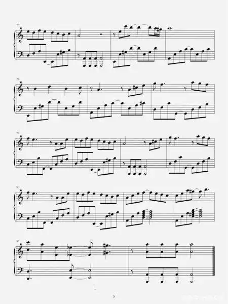 周杰伦《mojito》钢琴谱,五线谱,简单易学