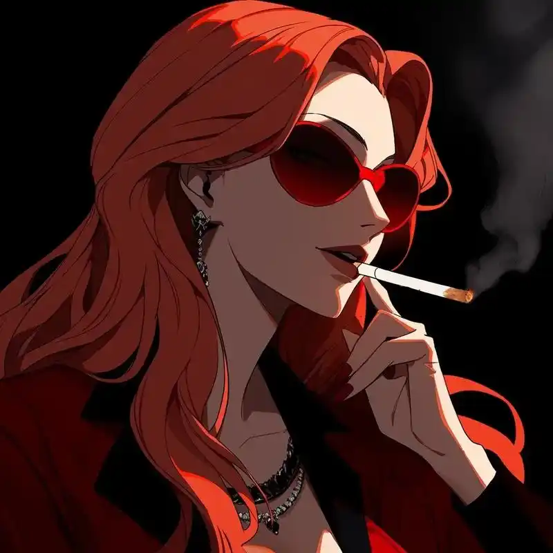 墨镜少女#动漫女头 #女生头像 #ai绘画 - 抖音