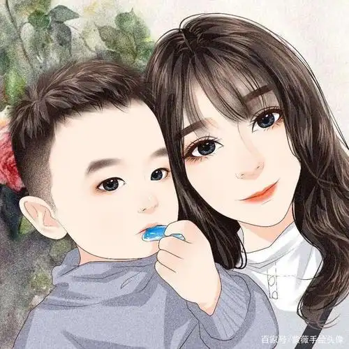 分享一组母亲节头像,真人手绘头像,母亲的爱 妈妈,请原谅我不善言辞