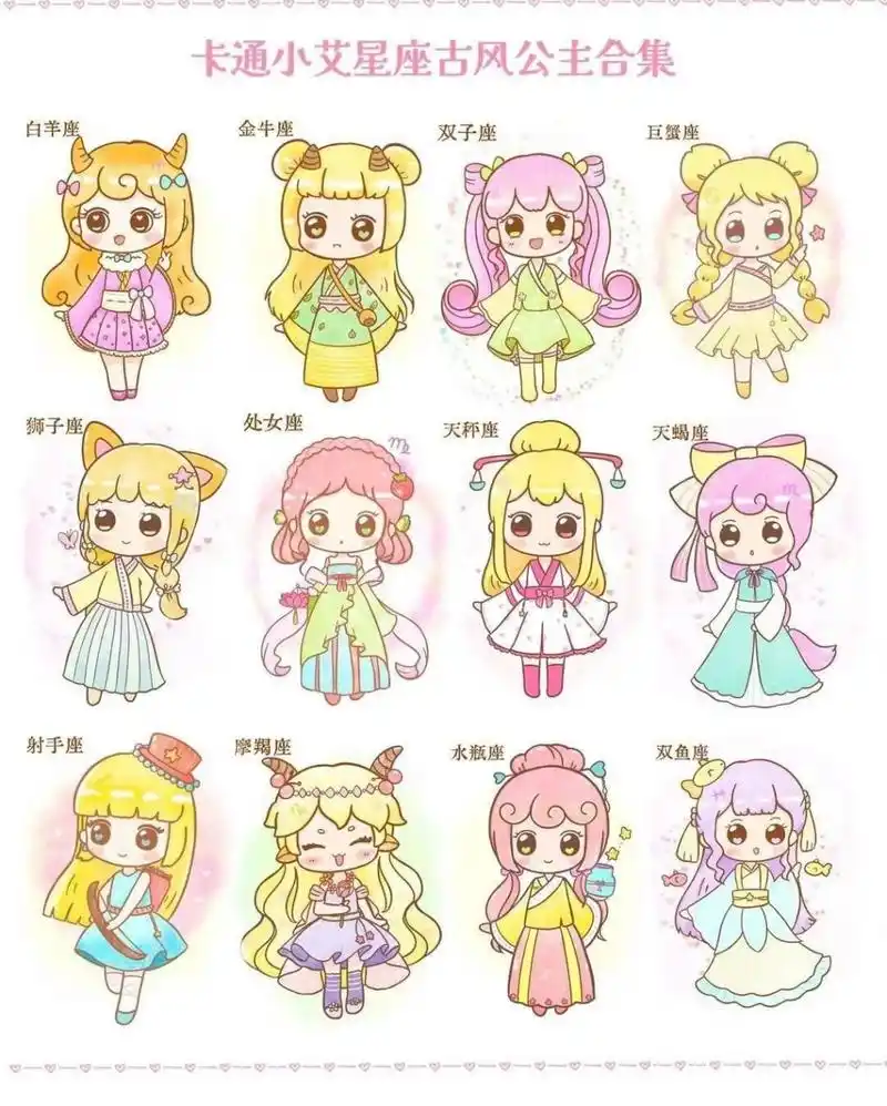12星座简笔画