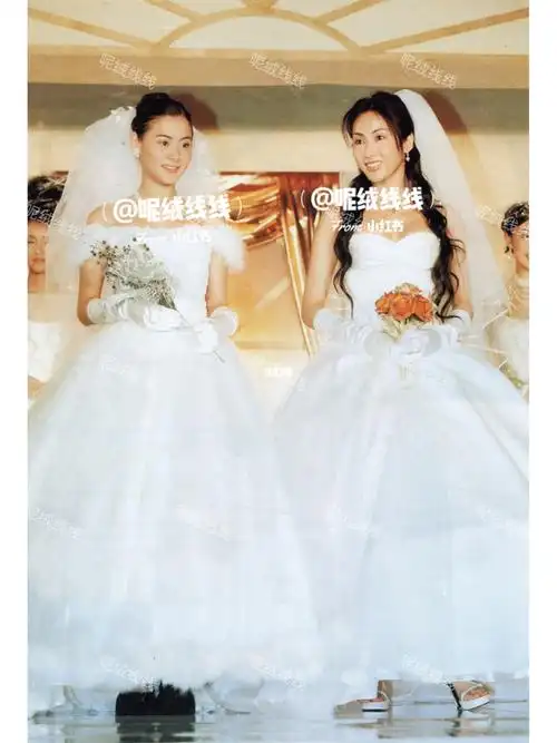 黎姿张柏芝婚纱照