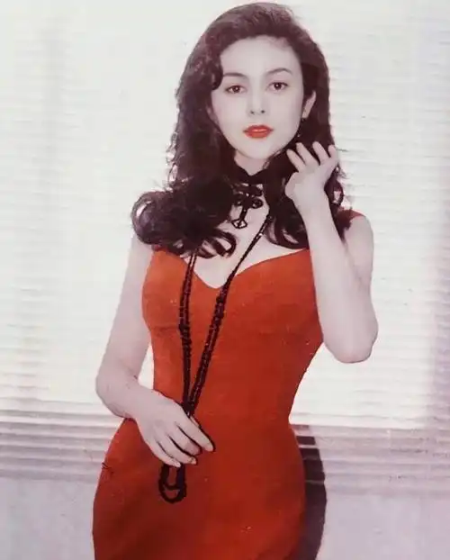 腰再细如果没有臀围的对比也会显得平直,关之琳用极细的腰围和黄金