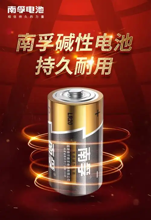 南孚(nanfu)1号碱性电池2粒 lr20-2b 大号电池 适用于热水器/煤气燃气