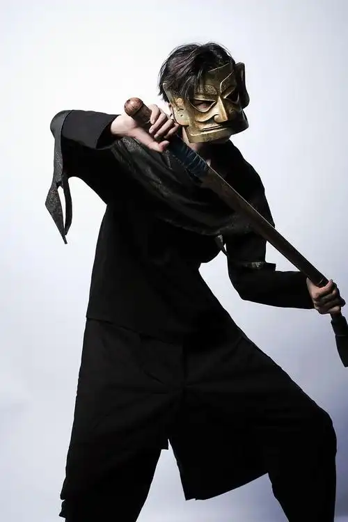 三星堆面具男女士国风汉服全脸造型舞台网红抖音91万圣节元气小猴亮