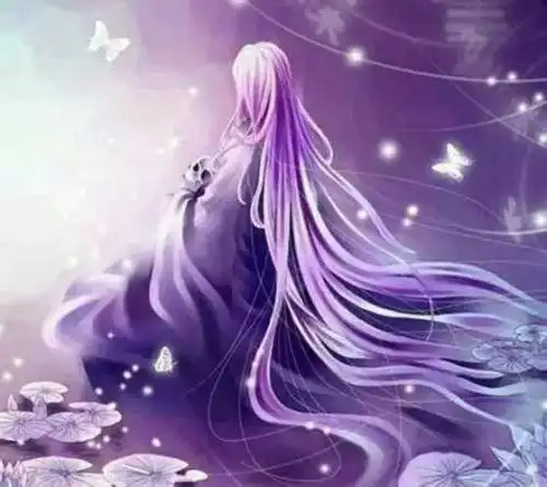 古风紫色少女头像