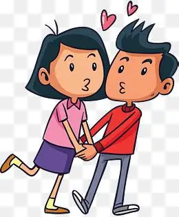 甜蜜情侣浪漫亲亲