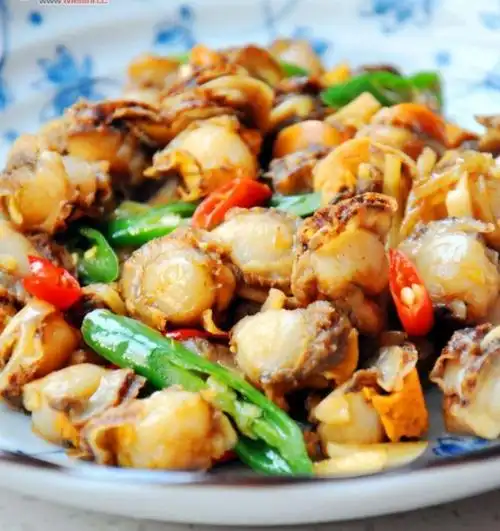 蒜台炒扇贝肉