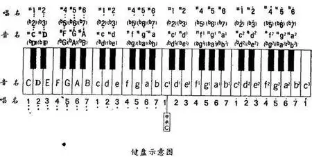 电子琴32个白键,22个黑键怎么标数字