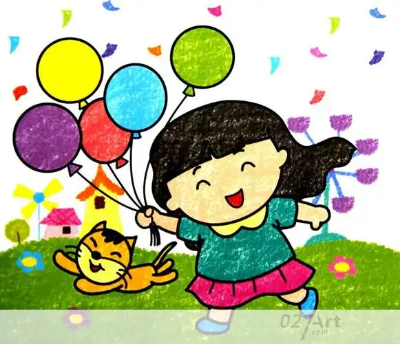 儿童画六一儿童节