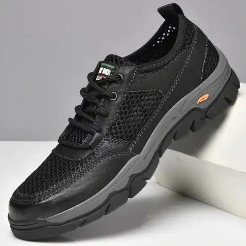 男鞋2022夏季新款网鞋男透气薄款软底防滑钓鱼户外运动休闲网面鞋