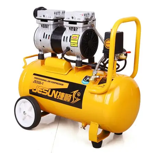 [捷顺空压机24l无油静音小型空气压缩机木工喷漆牙科气泵便携式] 电玩