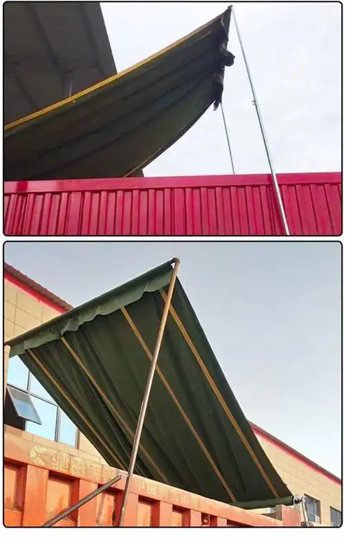 自卸车环保加盖货车自动卷篷渣土车无线卷帘蓬布泥头车电动甩杆