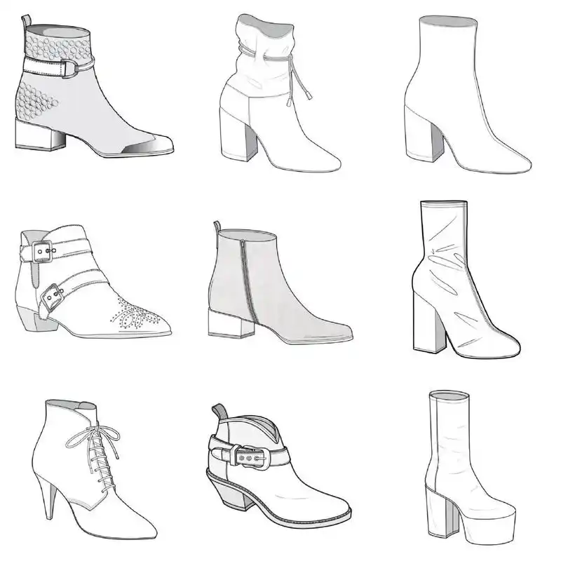 鞋子设计细节干货 高跟鞋靴款式图3156621566 高跟鞋:15世纪