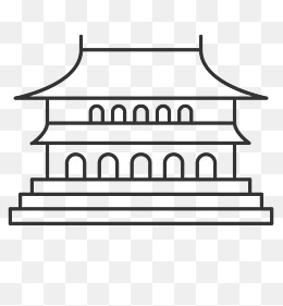 太和殿矢量黑白
