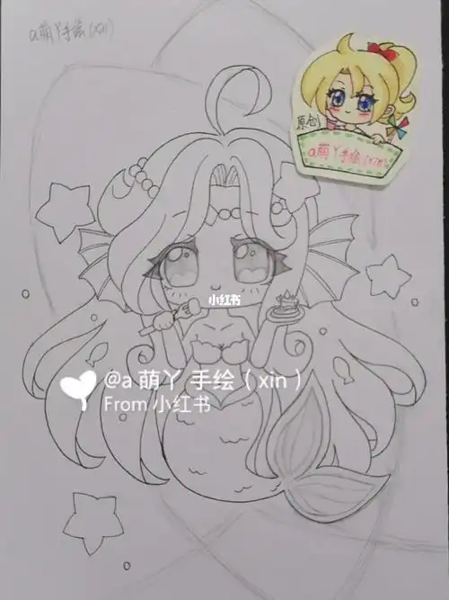 少女简笔画简笔画双鱼座文化绘画十二星座少女简笔画简笔画双鱼座文化