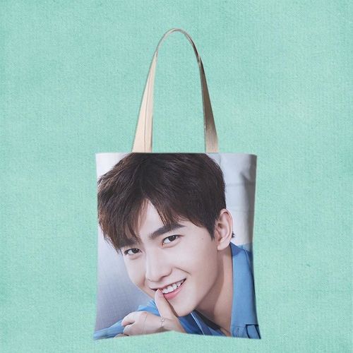 杨洋男神明星照片定制个性环保购物收纳上班手提包学生装书帆布袋