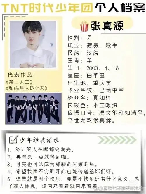 追星一年,迟到的个人资料来了