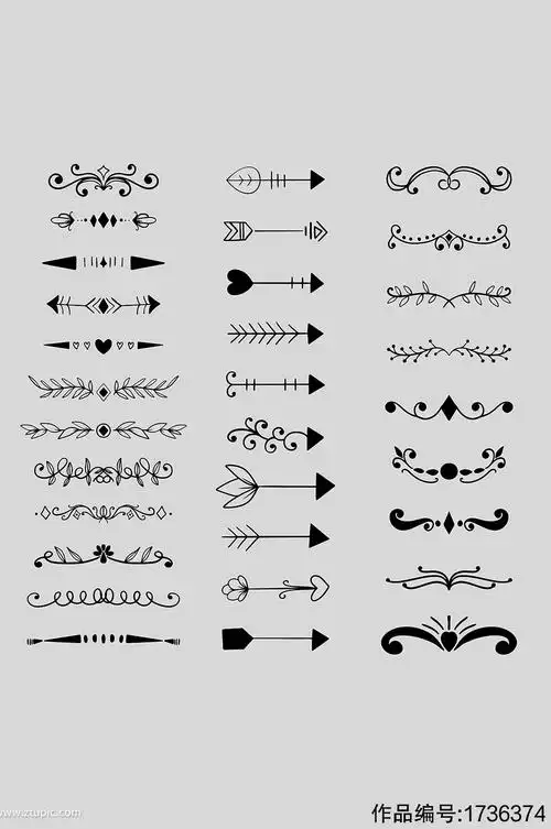 分隔符花边矢量元素