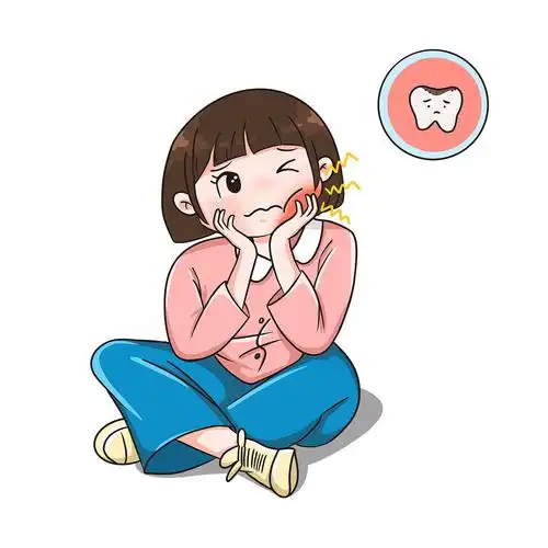 卡通爱牙日牙疼女孩人物元素gif动态图爱牙日牙齿元素