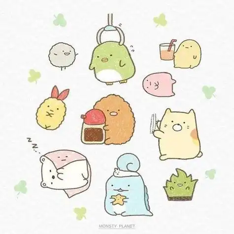 简单好看可爱的手绘图案手绘t恤简笔画小琢手绘手绘教程手帐简笔画