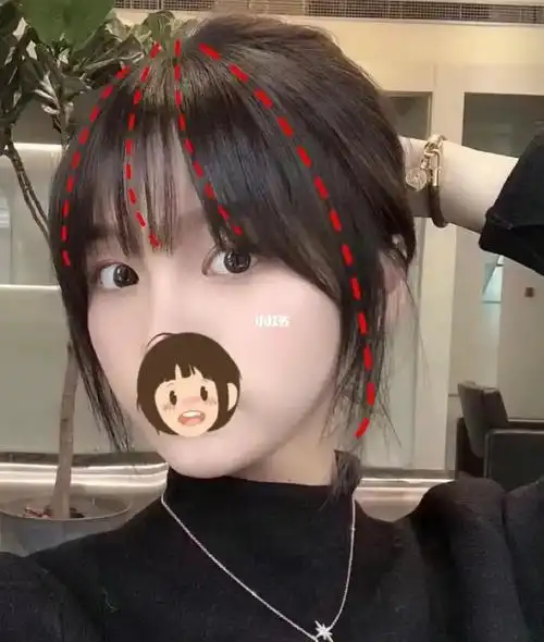 唯一剪到了自己喜欢的梦中情发刘海超显脸小