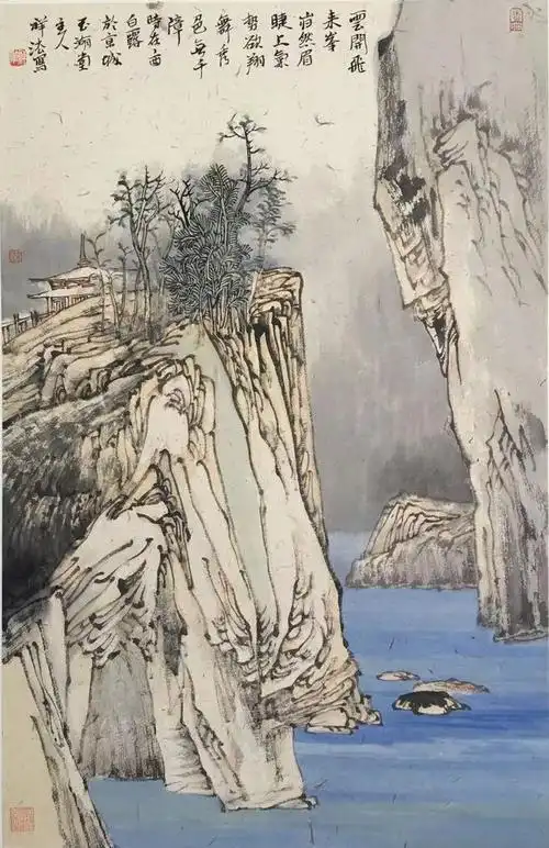 陈祥法现代山水画作品辑录欣赏_网易订阅