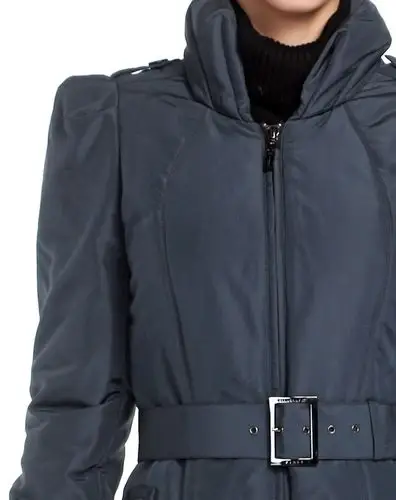 深灰蓝色舒适简约长袖棉服