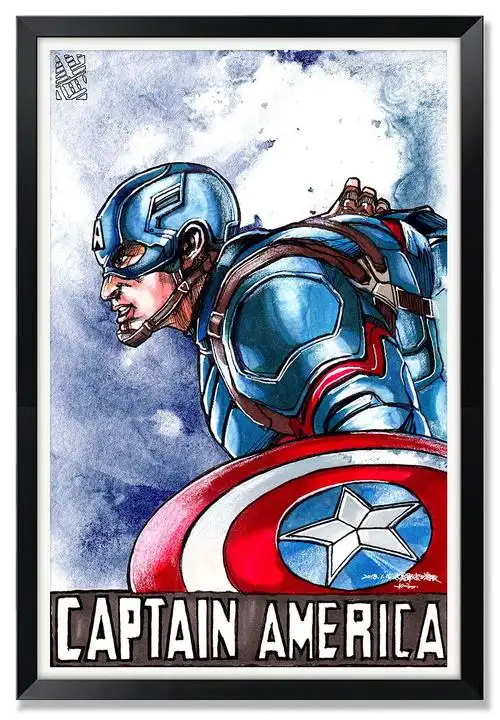 手绘电影海报临绘