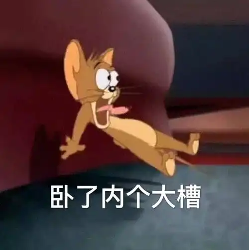 卧了内个大槽(猫和老鼠杰瑞鼠表情包)