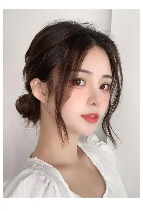 龙须刘海假发 两侧假刘海真发假发片 网红八字中分隐形空气卷刘