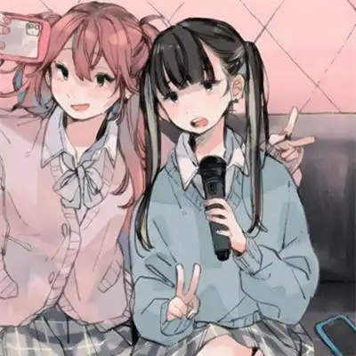 二人日系动漫可爱好看的闺蜜头像