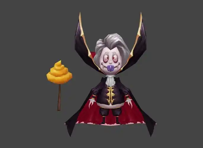 吸血鬼 宝宝 男 q版 童话风 精品手绘角色模型