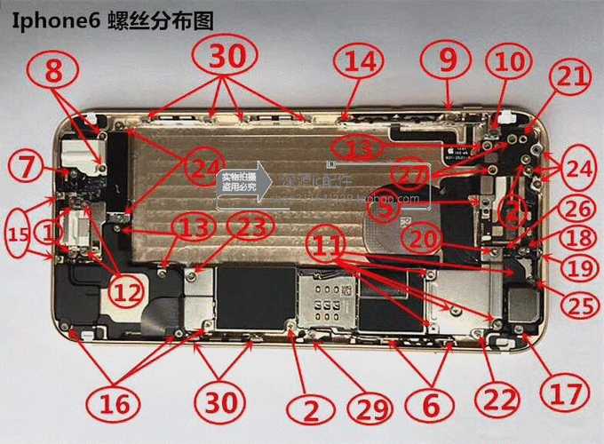 宇旗柜子配件558151258069 苹果手机零部件iphone6 6p 6splus螺丝全套