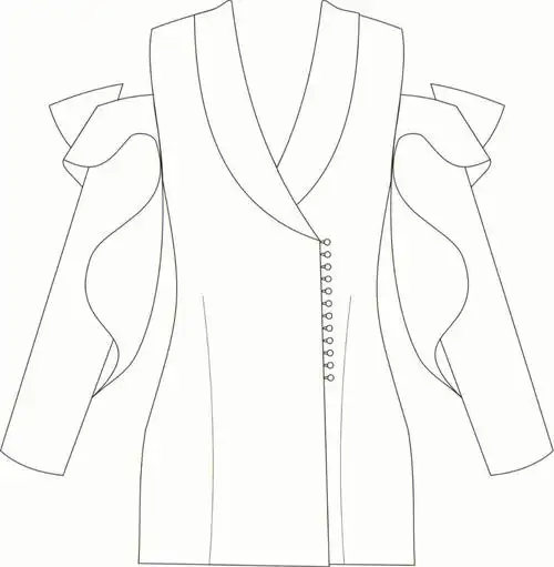 每天一张款式图10白色西装