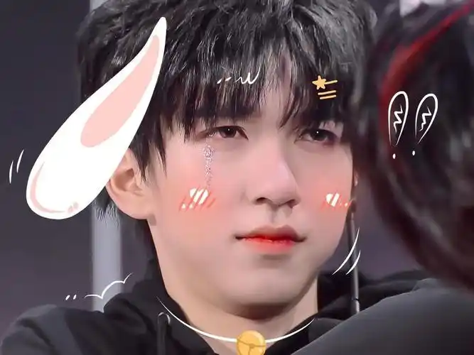 贺峻霖看着镜中明显胖乎