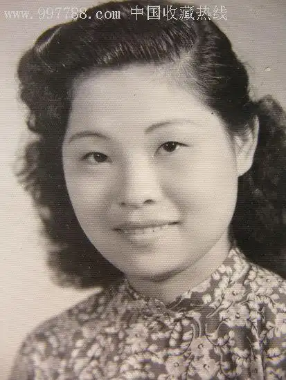 民国老照片:烫发的美女,原版!