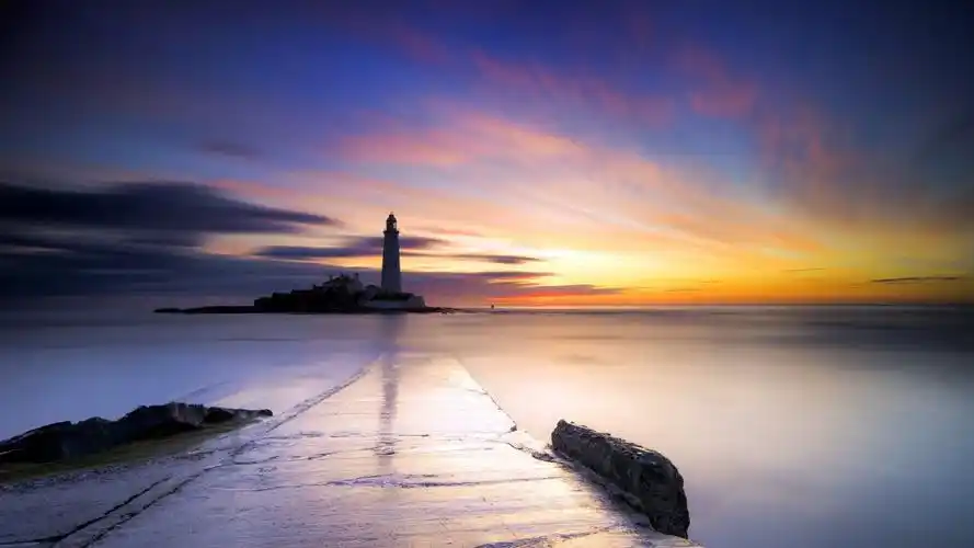 灯塔,惠特利湾,英国,2022年,桌面图片,4k高清其它图片,娟娟壁纸