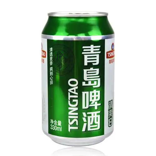 青岛清爽8度啤酒330ml听