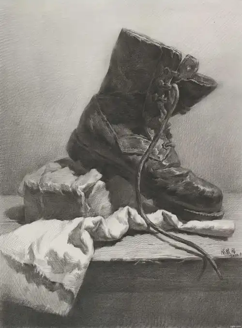 超清练习素描登山靴子