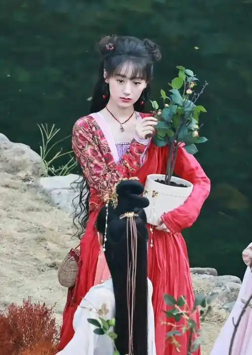 《落花时节又逢君》杀青,袁冰妍刘学义现场比心,大方营业_定制_金色