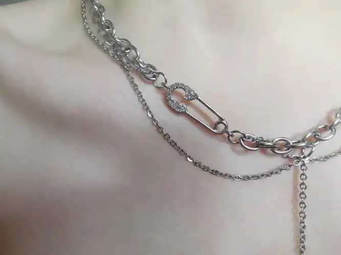 回形针项链甜酷辣妹天菜