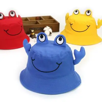 小螃蟹儿童盆帽秋季新款卡通宝宝帽子平顶婴幼儿渔夫帽批发mz6033