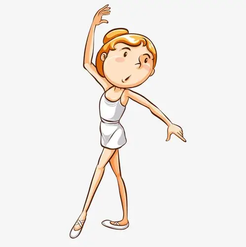 人物设计卡通练习舞蹈的儿童