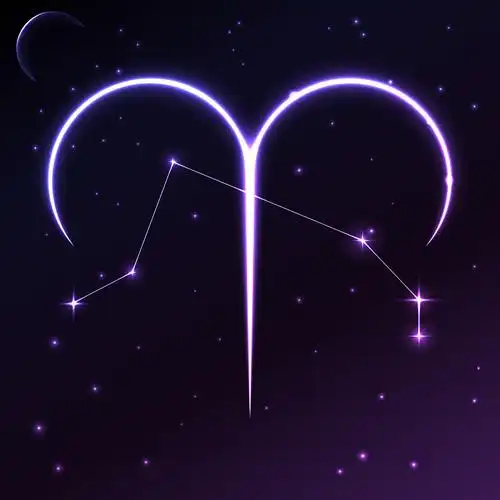 空间象征白羊座的黄道和占星术图片