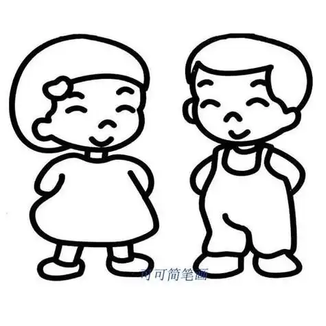 人物男孩女孩简笔画幼儿时装简笔画图片大全内容有儿童服装简笔画