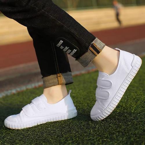 叮当少爷儿童小白鞋女童鞋男童白布鞋幼儿园小白鞋纯帆布鞋室内鞋