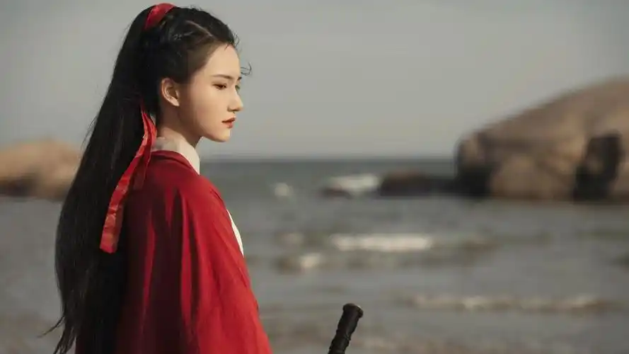 古风红衣侠女冷艳英姿魅力写真,高清壁纸图片,大陆美女-回车桌面