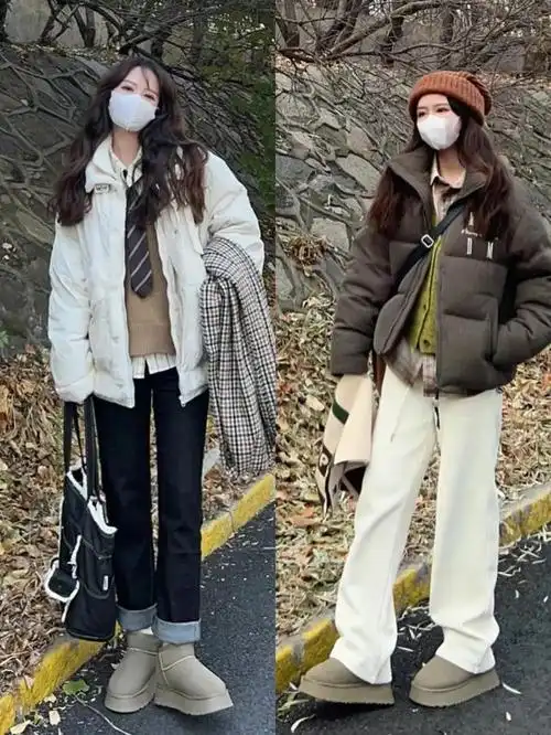 今年冬天雪地靴羽绒服才是保暖王炸cp显瘦时髦美的高级