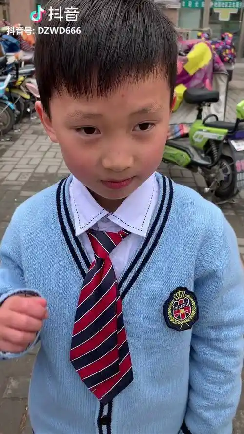 帅气的小学生跆拳道