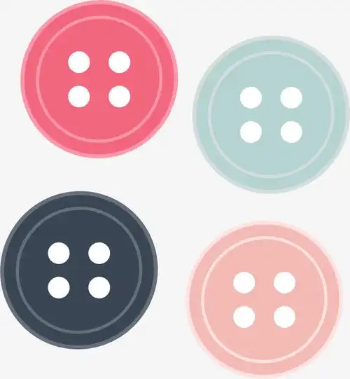 圆形矢量卡通纽扣